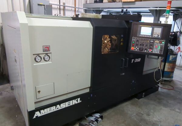 Amera-Seiki #T-312, CNC lathe, 23.6" swing, 12" chuck, 3-jaw, 3.5" bar, 17.7" dia., 18.9" lgth, 12 turret, 30 - Image 8