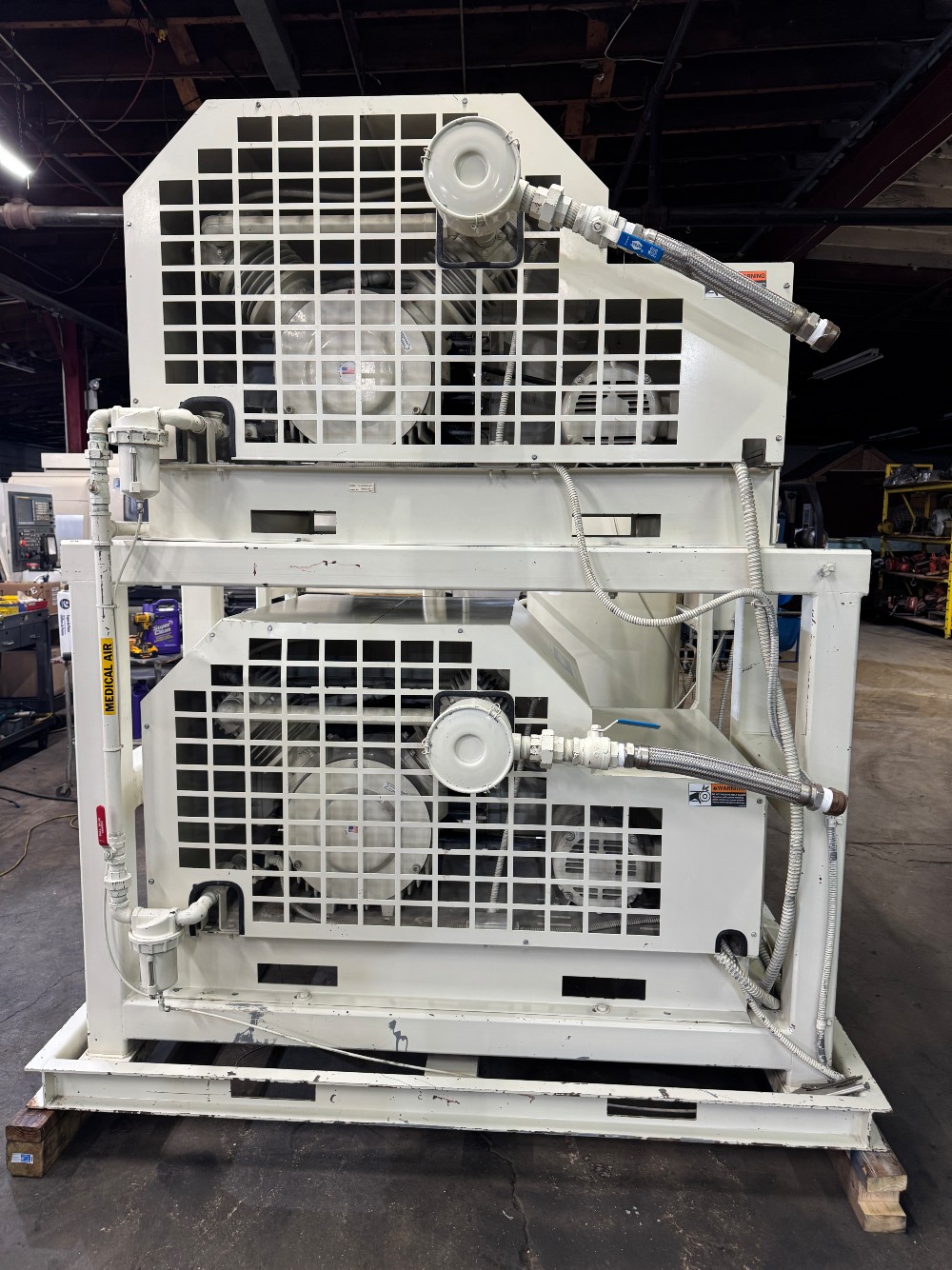 80 cfm, 200 psi, Medplus #6916-9040-204A Redundant/Lag reciprocating oilless air compressor - Image 4