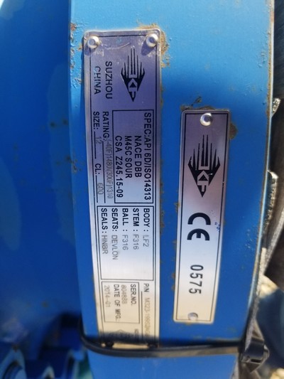 12" Bettis, Ball Valve, 600# class - Image 2