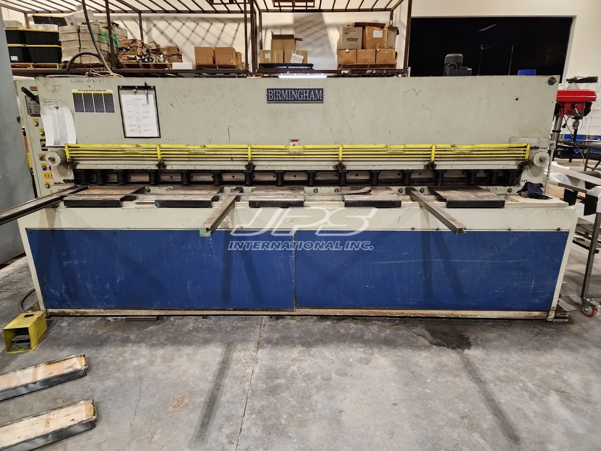 1/4" x 10' Birmingham #H1065, hydraulic shear, 32" back gauge, 15 HP, 2003 - Image 1
