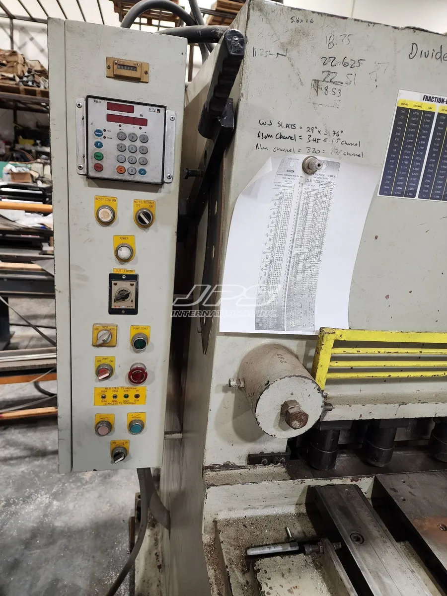 1/4" x 10' Birmingham #H1065, hydraulic shear, 32" back gauge, 15 HP, 2003 - Image 4