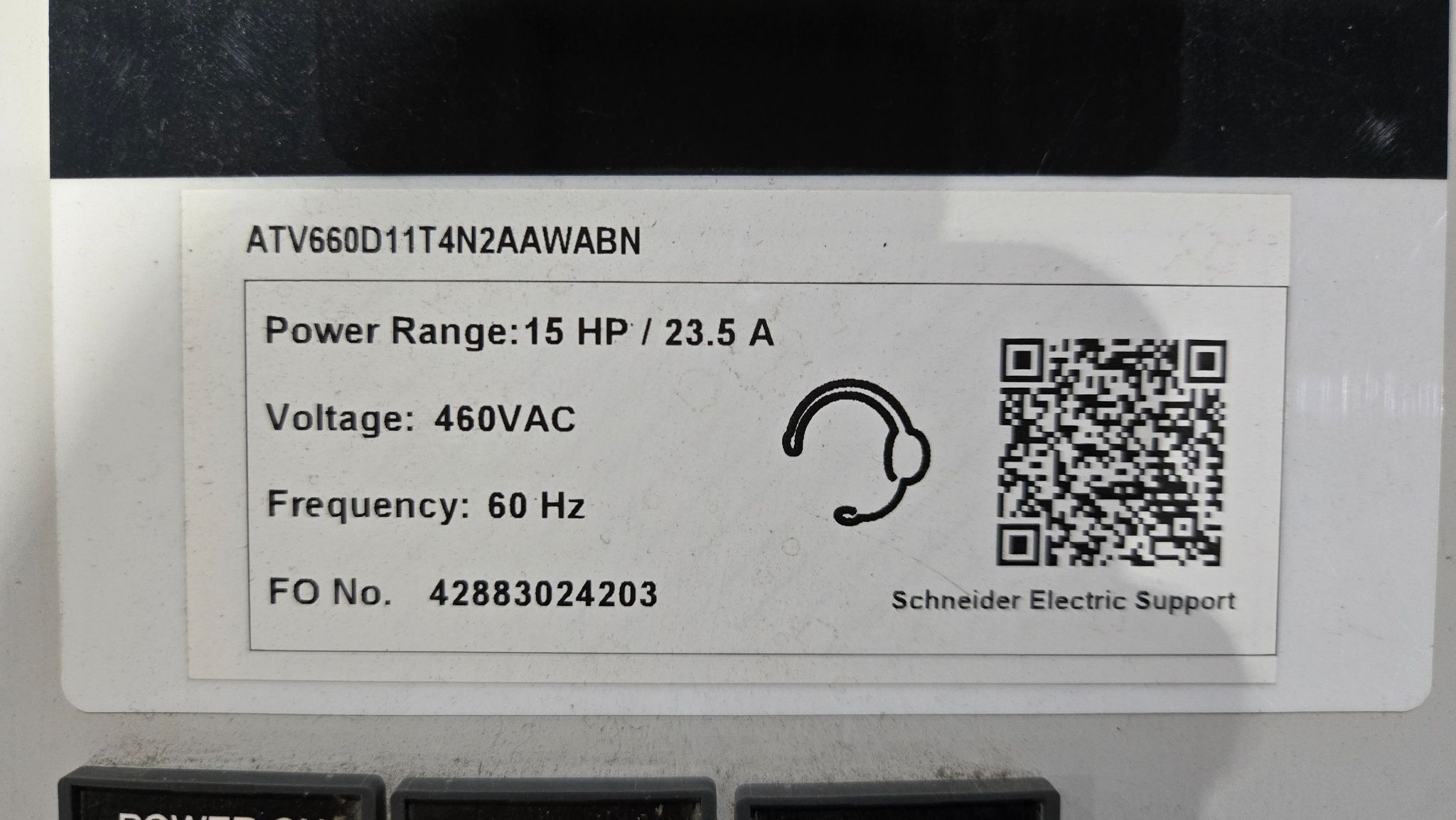 15 HP Schneider Electric, ATV660D11T4N2AAWABN, Variable Speed AC Drive, 60 Hz, 23.5 Amps, 460 V - Image 7