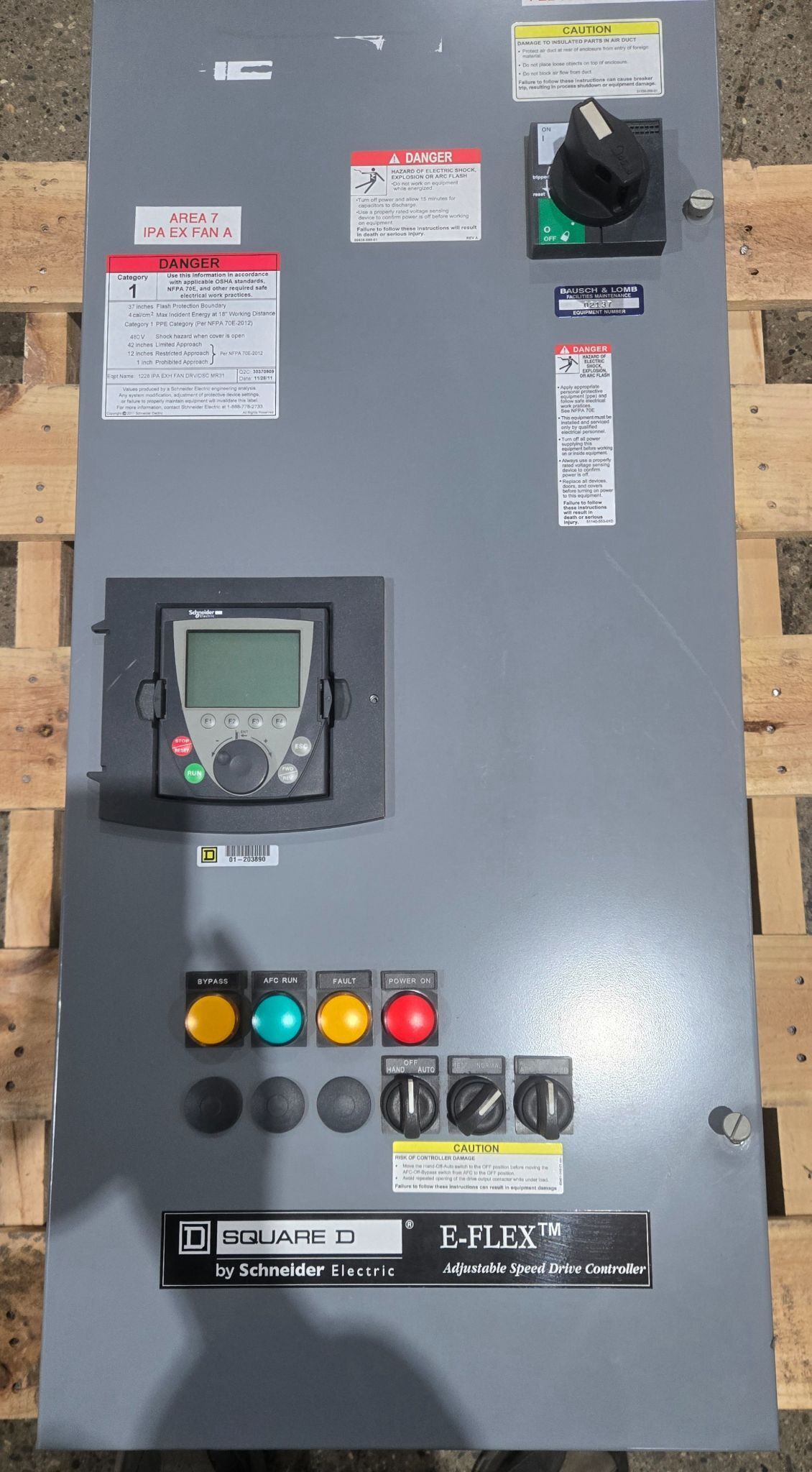 2 HP Square D, E-Flex-EFDDG4VT, Variable Speed Drive, Class 8839, 3 Phase, 2.9 Amps, 460 Volts - Image 1