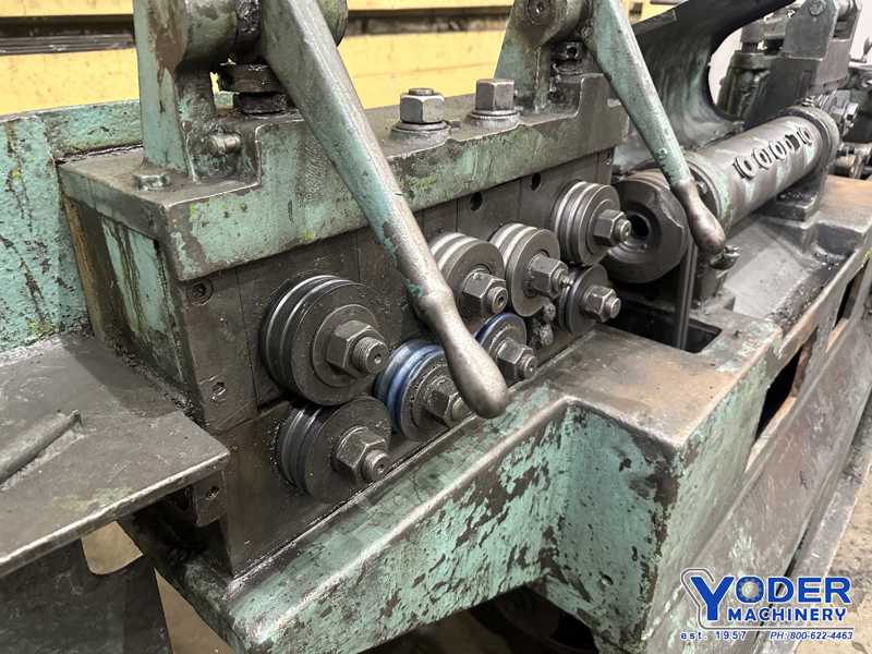5/32" -3/8" Lewis #8F, travel cut wire straightener, 5 pairs of rolls, 11' table length, 25 HP - Image 2