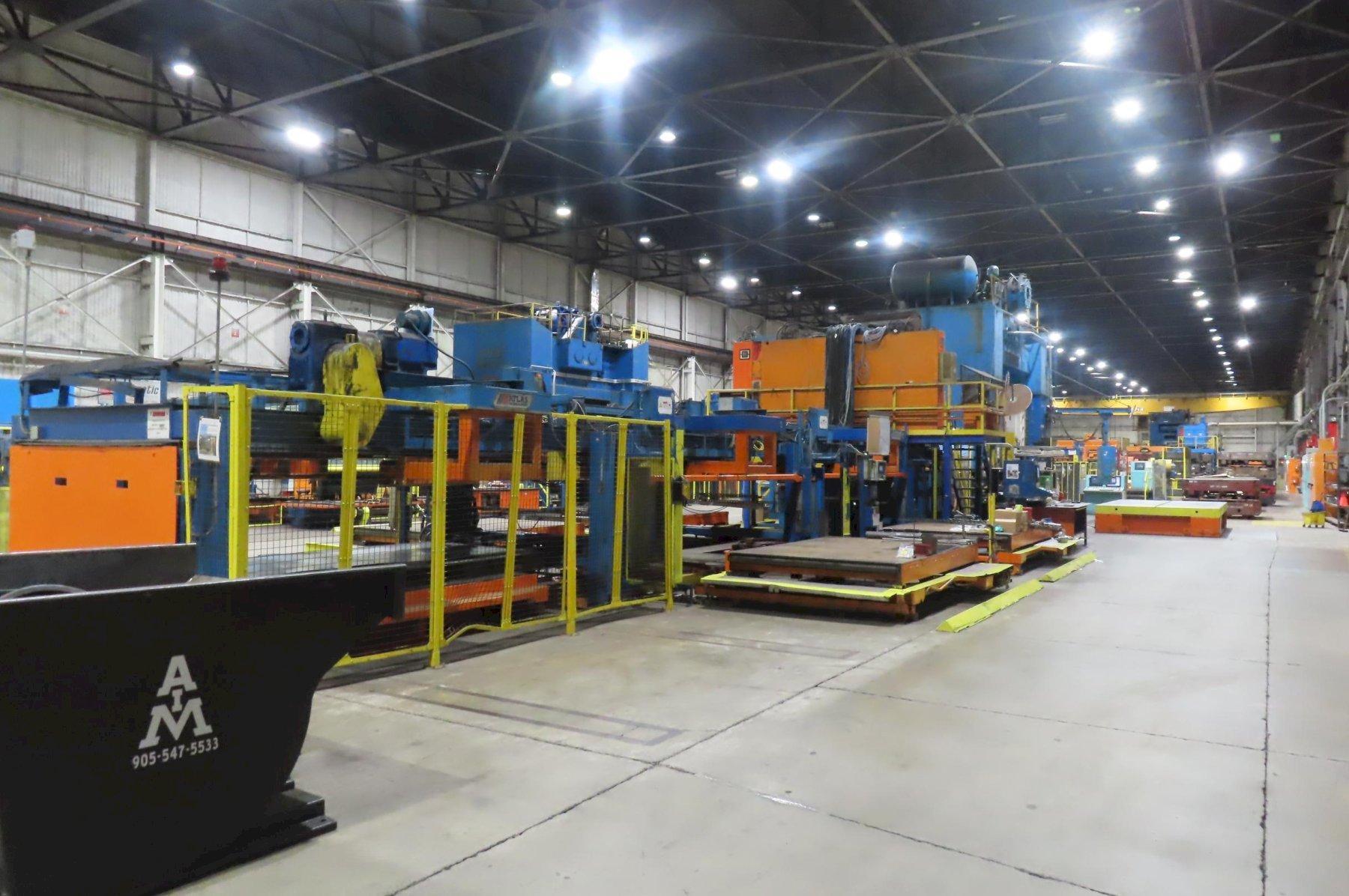 Clearing #S4-500-186-108, Blanking Line, 500 ton, 12" stroke, 48" Shut Height, 20" adj, 10-50 SPM, 186" x108" - Image 4