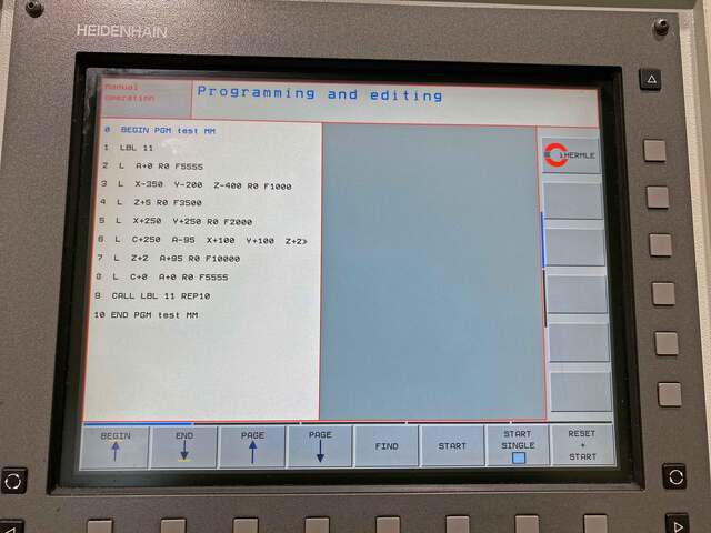 Hermle #C800U, Full 5-Axis Simultaneous vertical machining center, Heidenhain iTNC 530, rigid tapping, 2003 - Image 7