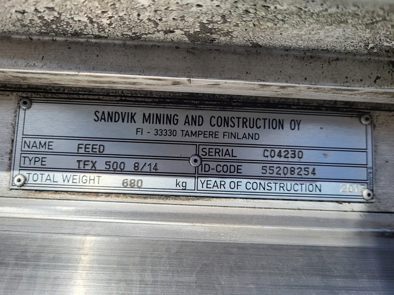 Sandvik, telescopic feeder for Sandvik drill TFX500 8/14, 2013 - Image 3