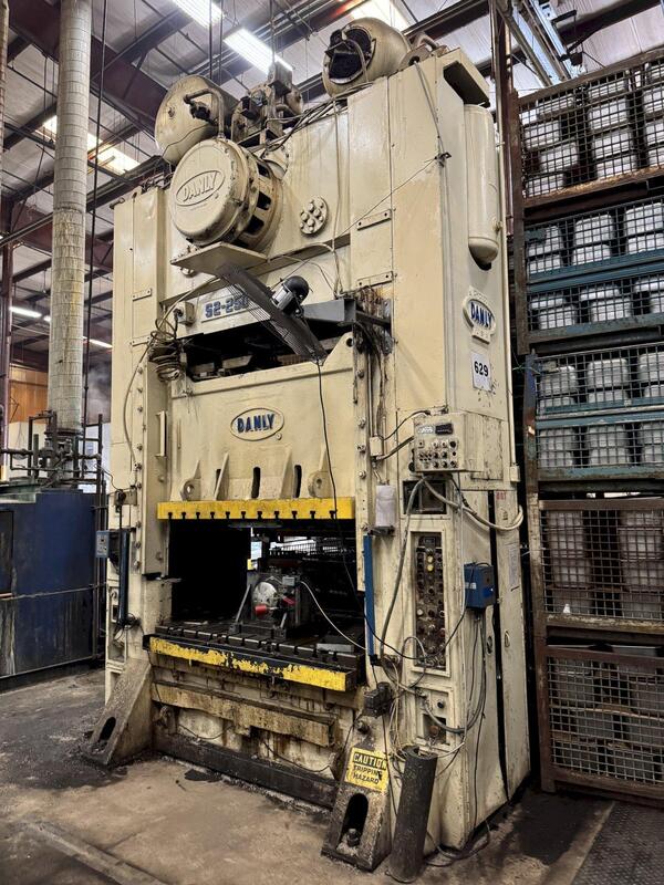 250 Ton, Danly #S2-250-72-42, straight side double crank press, 12" stroke, 30.5" Shut Height, 10" adj, 72" - Image 1