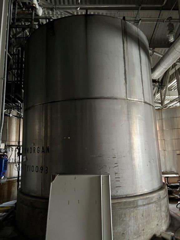 10000 gallon Stainless steel tank, 132" dia. x 144" straight side, flat top & bottom - Image 4