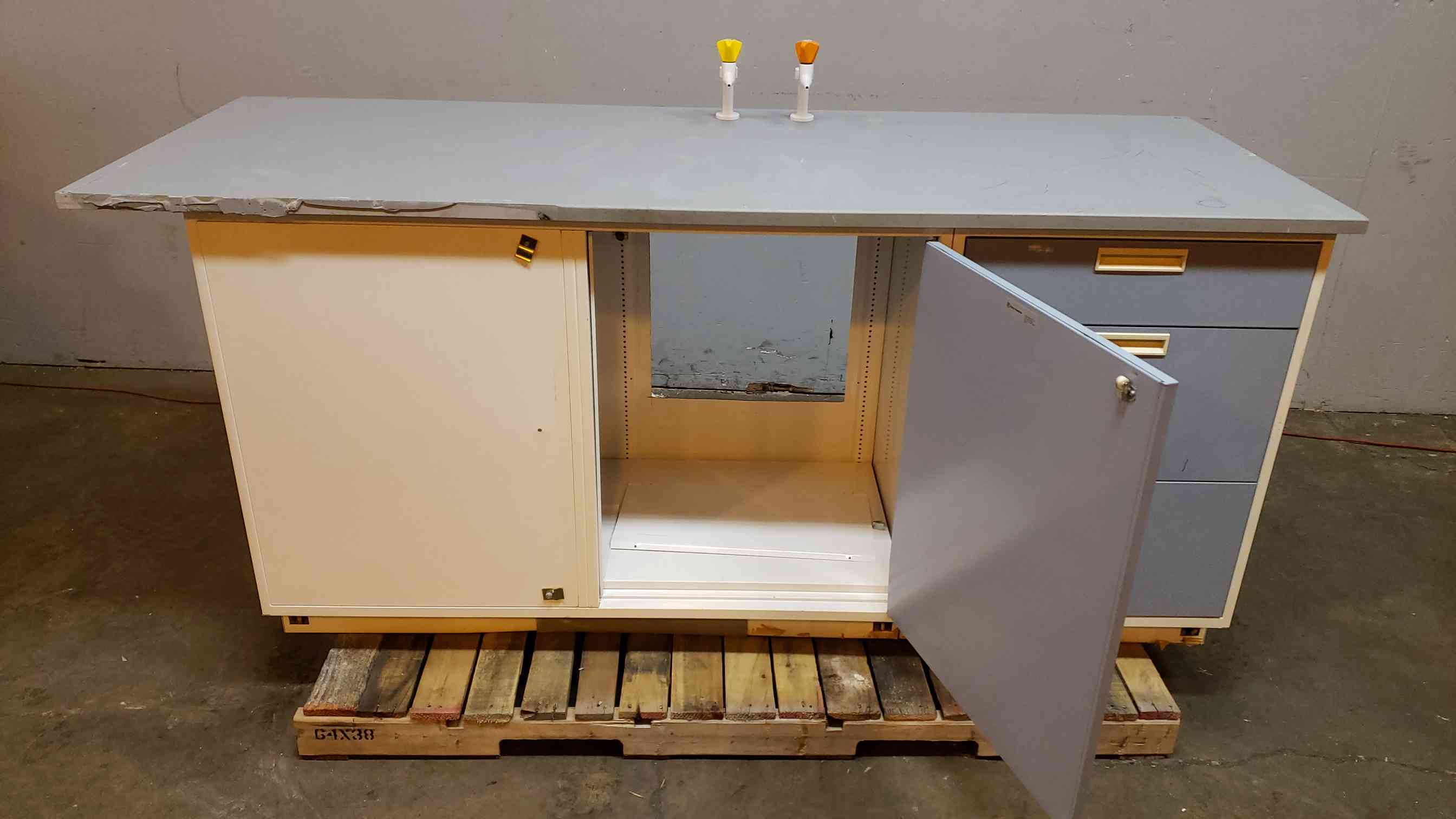 Fisher Hamilton, Casework w/Gray Countertop, 80" L x 30" width x 36" H - Image 2