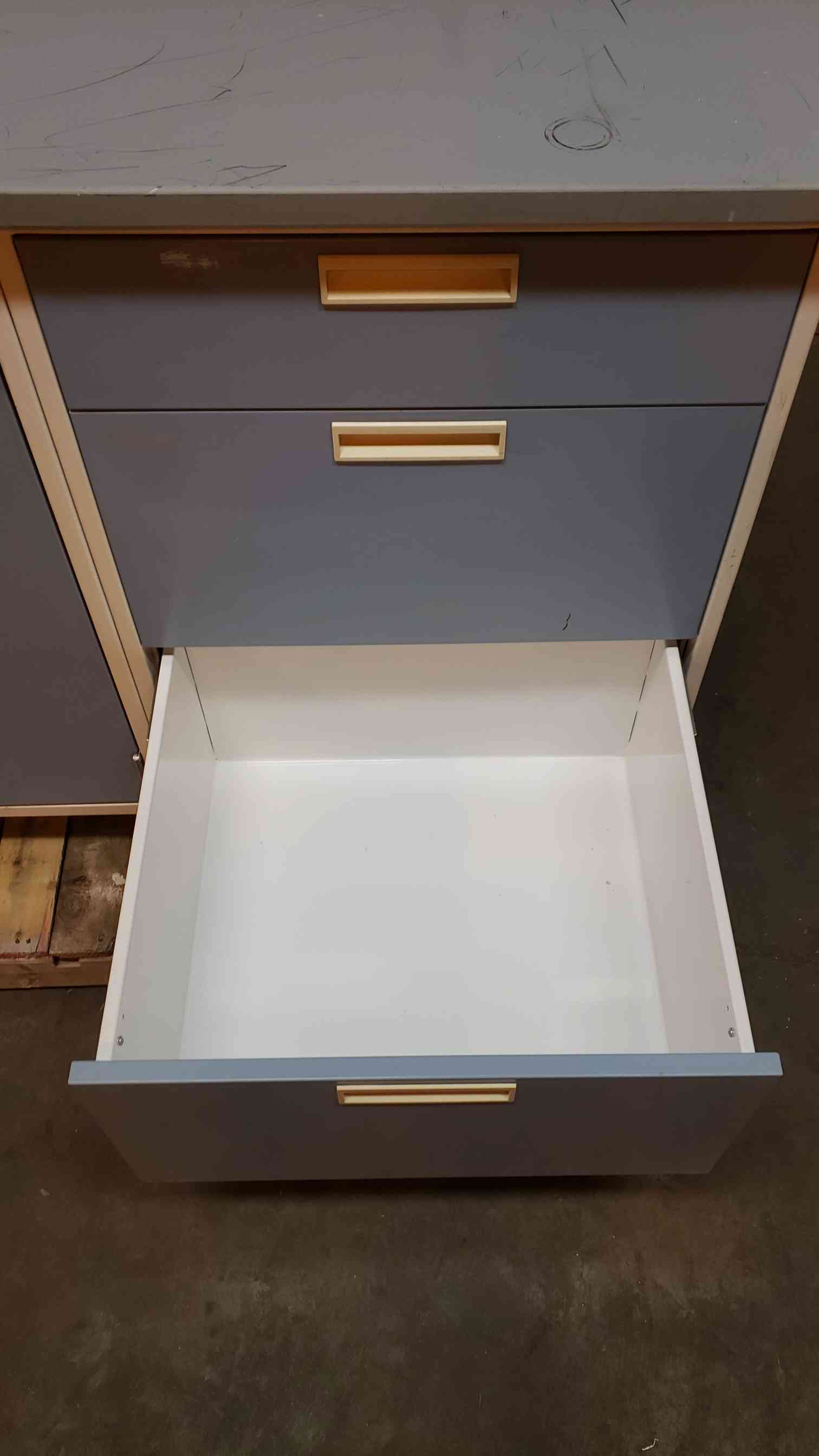 Fisher Hamilton, Casework w/Gray Countertop, 80" L x 30" width x 36" H - Image 3