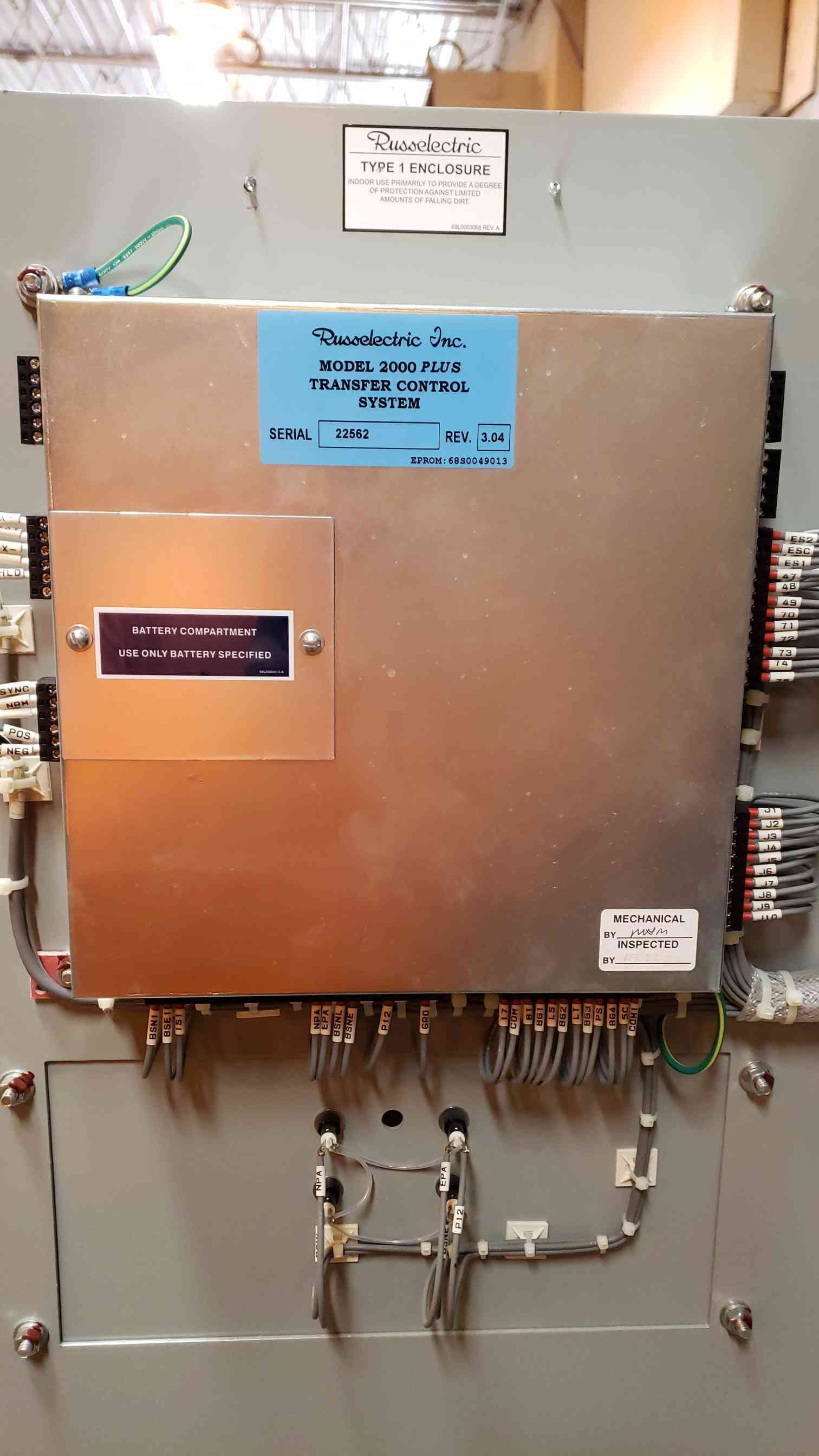 400 Amp. Russelectric #RTBDLB-4003CEF, Automatic Transfer Switch, 3 Phase, 3-Wire, 60 Hz, 480 V, 2010 - Image 5