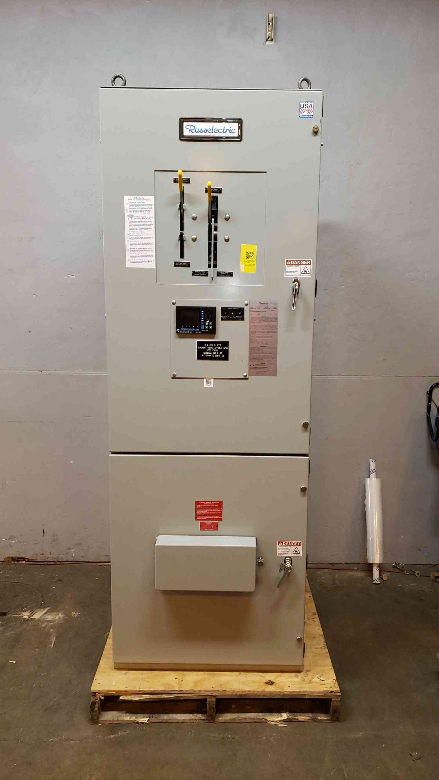 400 Amp. Russelectric #RTS03-ABLB4003BCF1-RPTCS03, Automatic Transfer Switch, 3 Phase, 3-Wire, 60 Hz, 480 V - Image 1