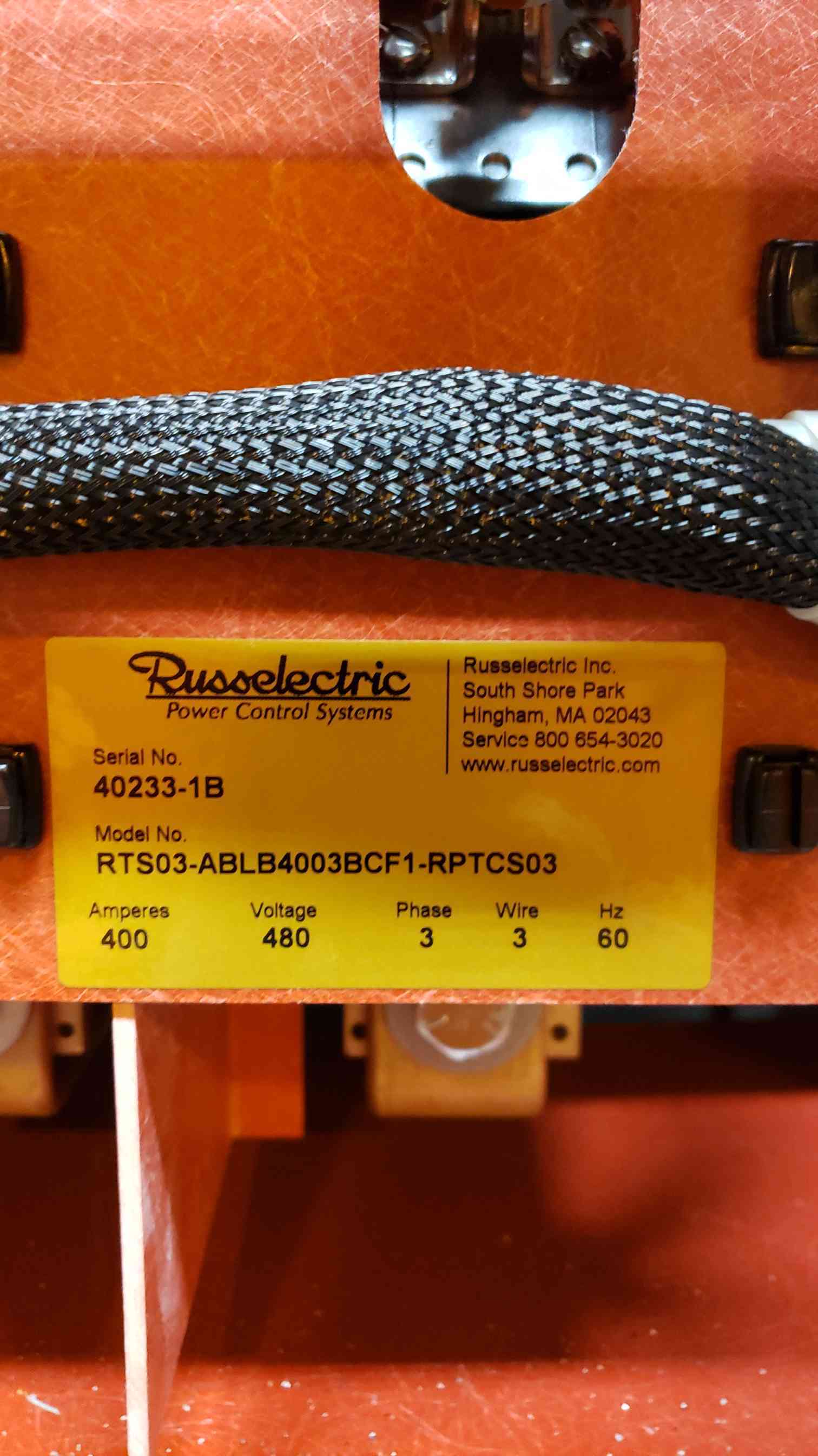400 Amp. Russelectric #RTS03-ABLB4003BCF1-RPTCS03, Automatic Transfer Switch, 3 Phase, 3-Wire, 60 Hz, 480 V - Image 5