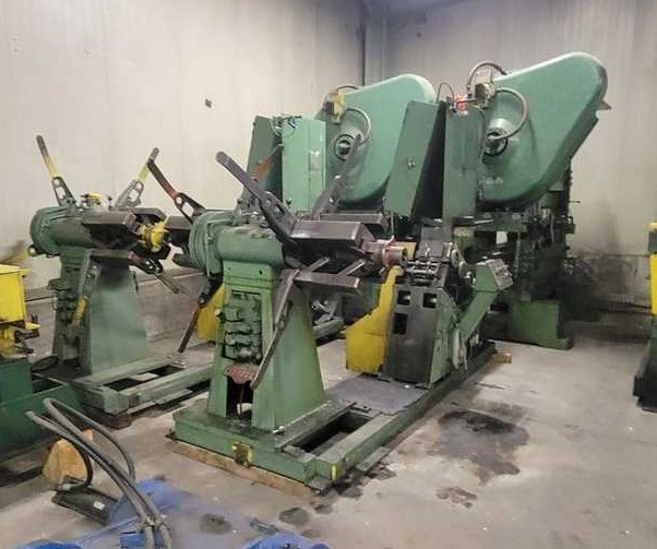 12" Minster #20-12, press feed line, 60 ton, (2) Littell double end uncoilers, 13.5"-20.5" manual expansion - Image 1