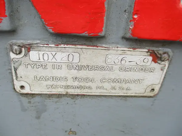 10" x 20" Landis #1R, Universal Cylindrical Grinder, 3 HP, 600 RPM, 12" grinding wheel diameter - Image 6