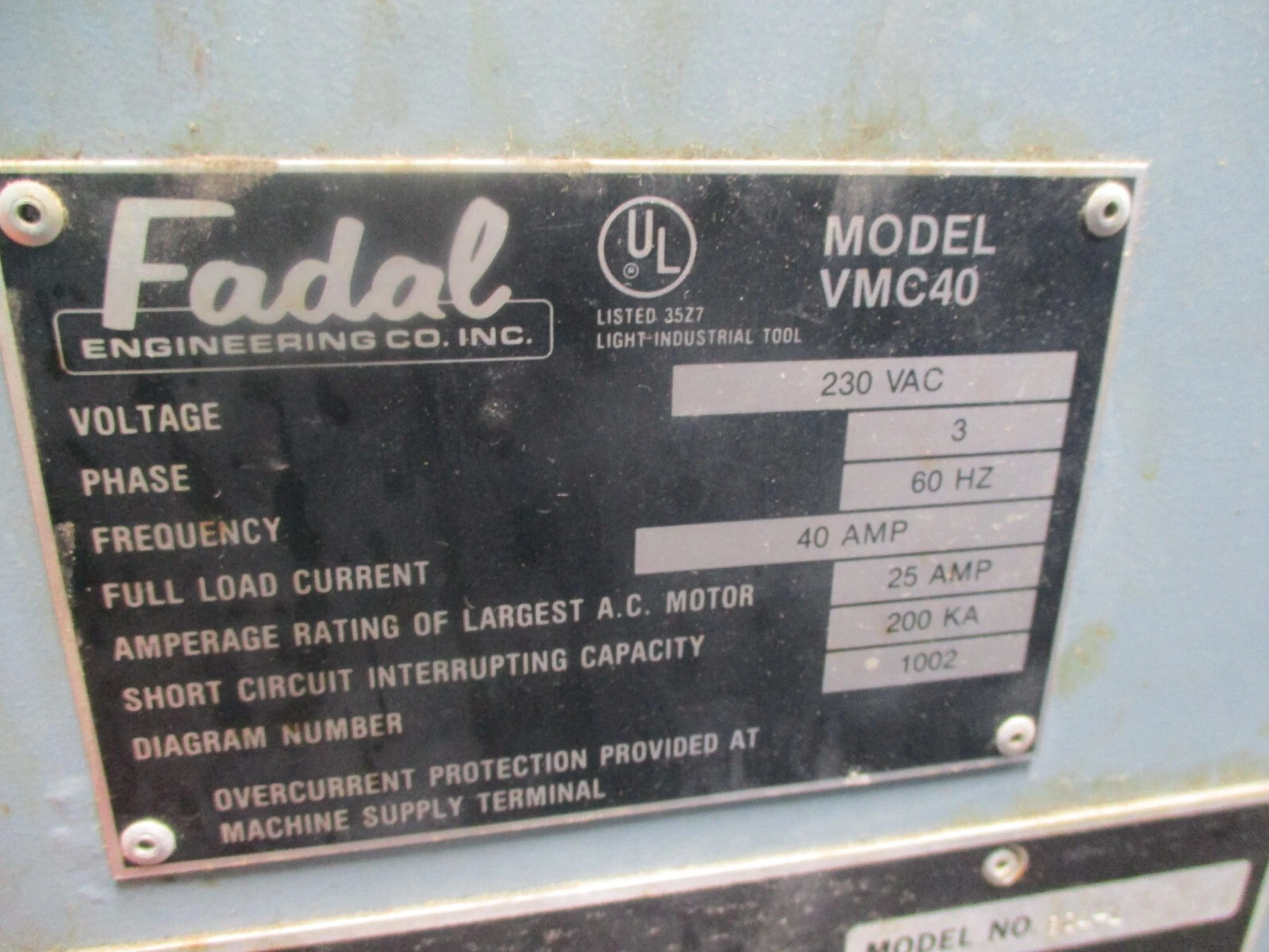Fadal #VMC40, CNC vertical machining center, 1992 - Image 6
