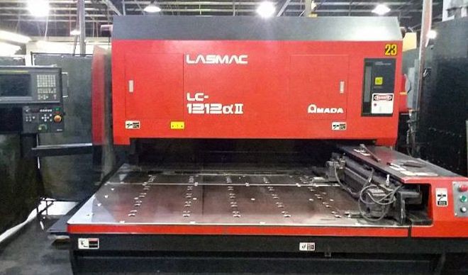 Amada #Pulsar-1212XL, 2000 watt, Fanuc 16iL Control, 48" x 100" sheet size, reposition, 1997 - Image 1