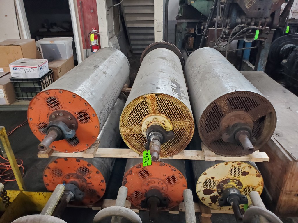 ASF, 23" x 68" cooling drums, jacketed for effiicent cooling, pillow block bearings (6 available) - Image 2