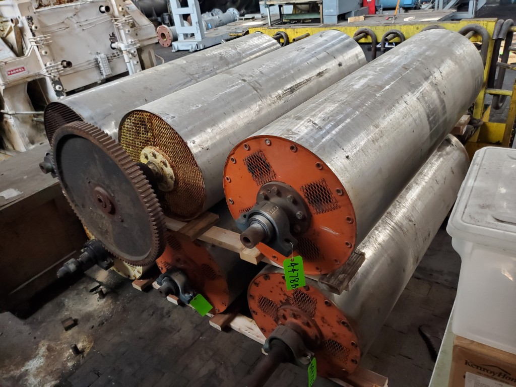 ASF, 23" x 68" cooling drums, jacketed for effiicent cooling, pillow block bearings (6 available) - Image 4