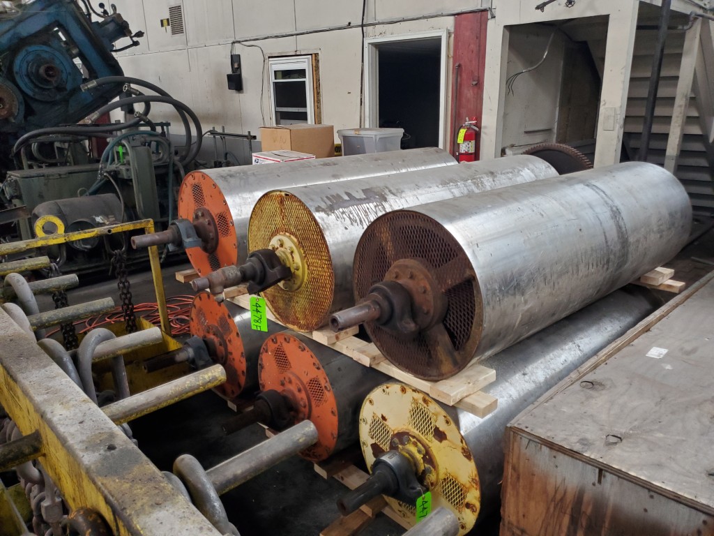 ASF, 23" x 68" cooling drums, jacketed for effiicent cooling, pillow block bearings (6 available) - Image 5