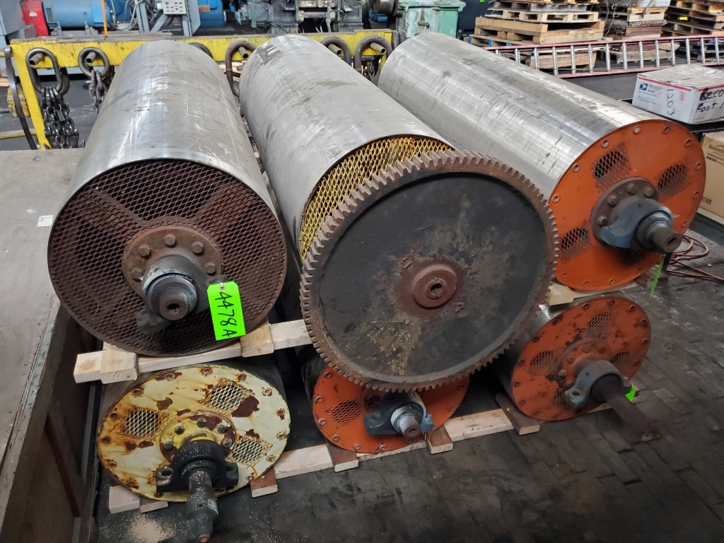 ASF, 23" x 68" cooling drums, jacketed for effiicent cooling, pillow block bearings (6 available) - Image 6