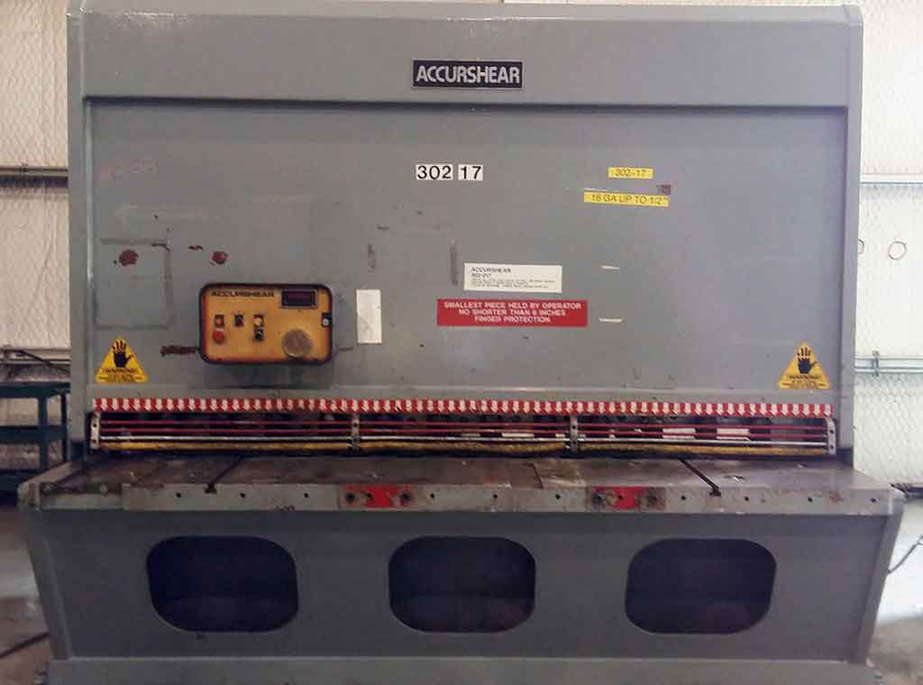 1/2" x 8' Accurshear #85008, hydraulic shear, 13" throat, motorized Back Gauge - Image 1