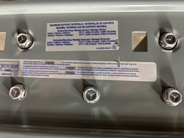2000 Amps, Square D, i-line ii aph252, 10' Busway, 600V 3P4W Bus Duct Aluminum - Image 4