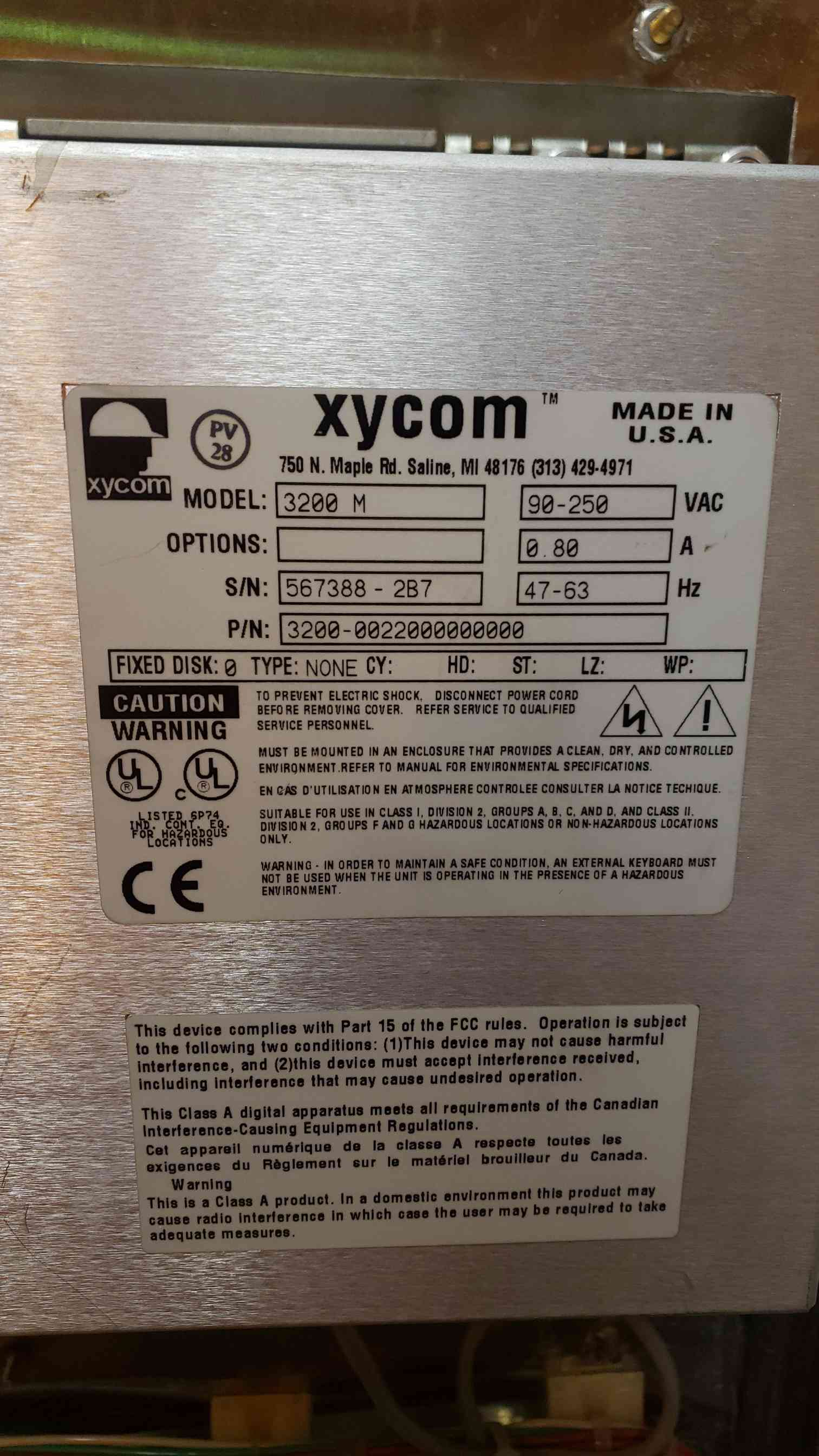Xycom, #3200-M, MCC Panel, 120VAC, 5A, Digital Indicator & Controller - Image 4