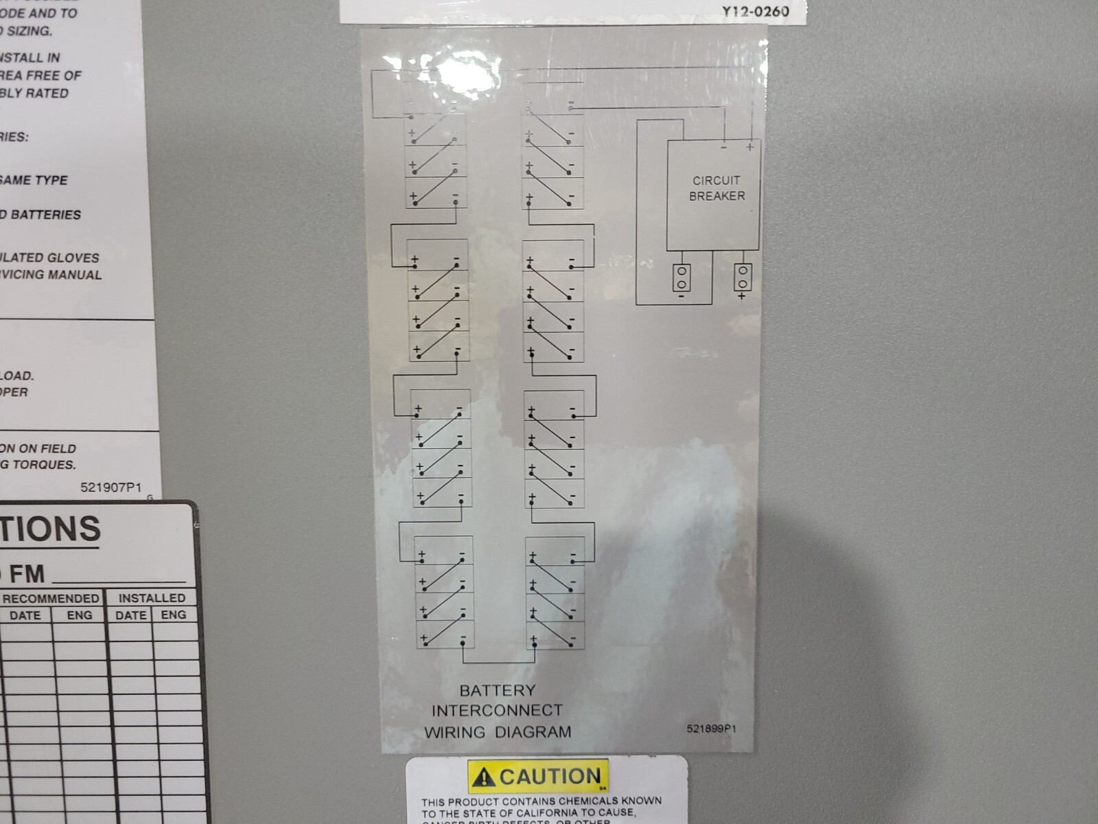 88 Amps. Liebert #37BP040XMX1BNL, Battery Cabinet Intermittent Duty, 391 VDC - Image 3