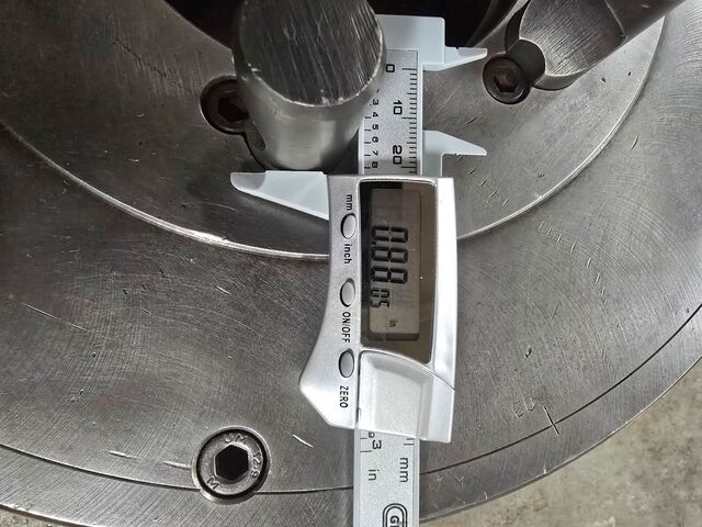 12" Skand Sweden Fabricks #AB, 3-jaw lathe chuck, 4"hole, D1-6 mount, 2 pc adjustable jaws - Image 3