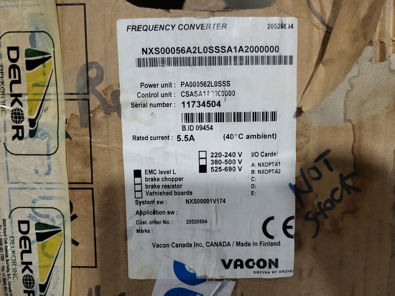 Vacon frequency converter, NXS00056A2L0SSSA1A2000000, like new - Image 5