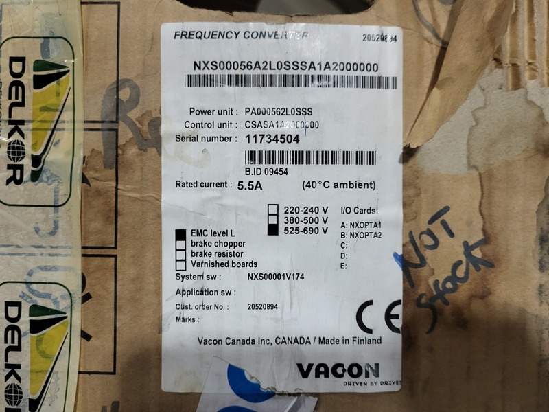 Vacon frequency converter, NXS00056A2L0SSSA1A2000000, like new - Image 6