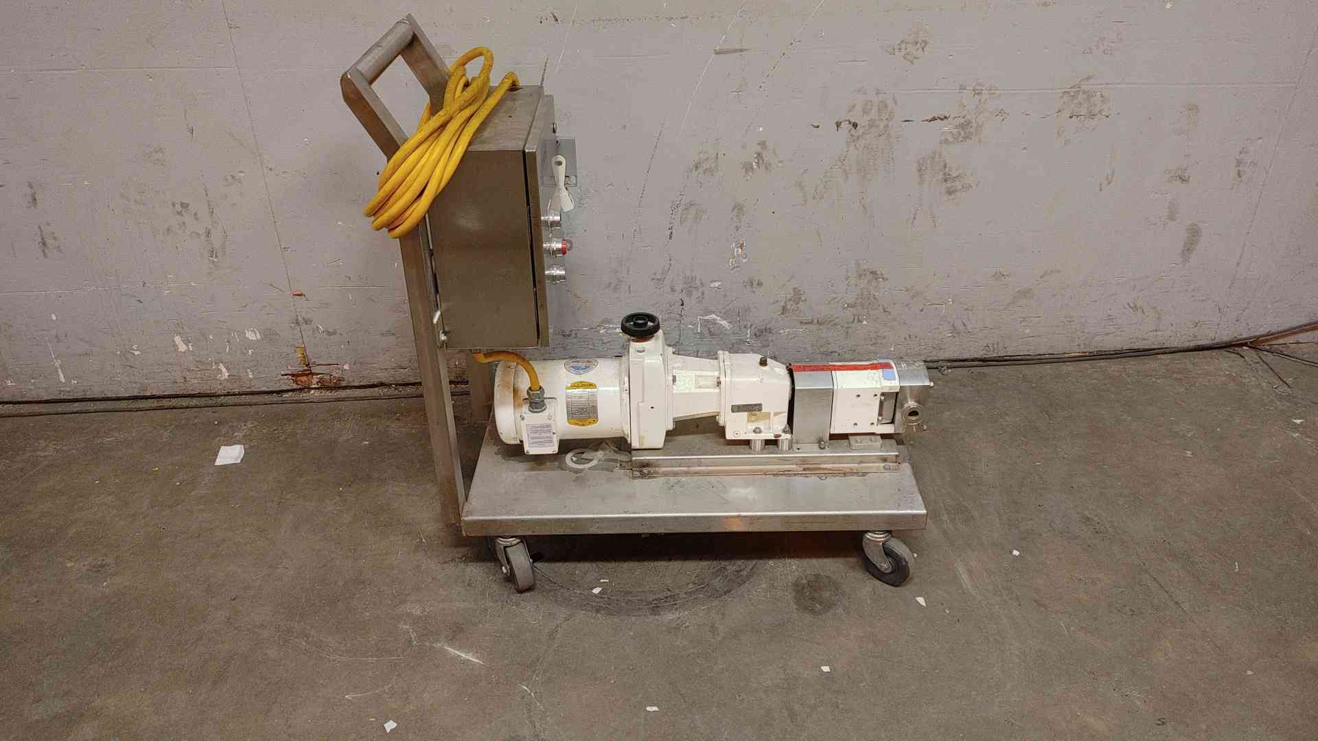 G & H/Unibloc #4000/1, Rotary Lobe Pump, Portable, 3.39:1 Ratio, 79.7-552 RPM, 1 HP Motor - Image 1