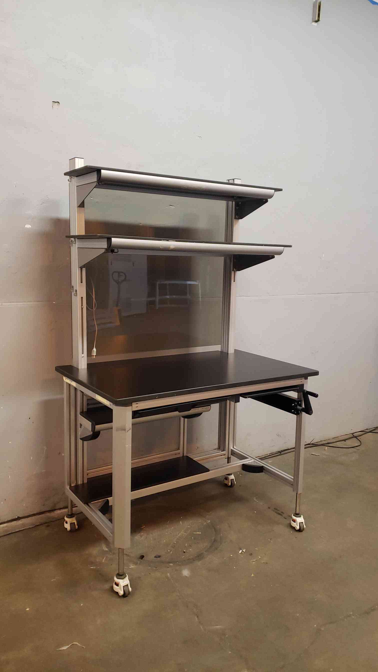 Bosch, Technical Tiered Rolling Lab Desk w/Overhead Light, 48" L x 37" width x 77" H - Image 3