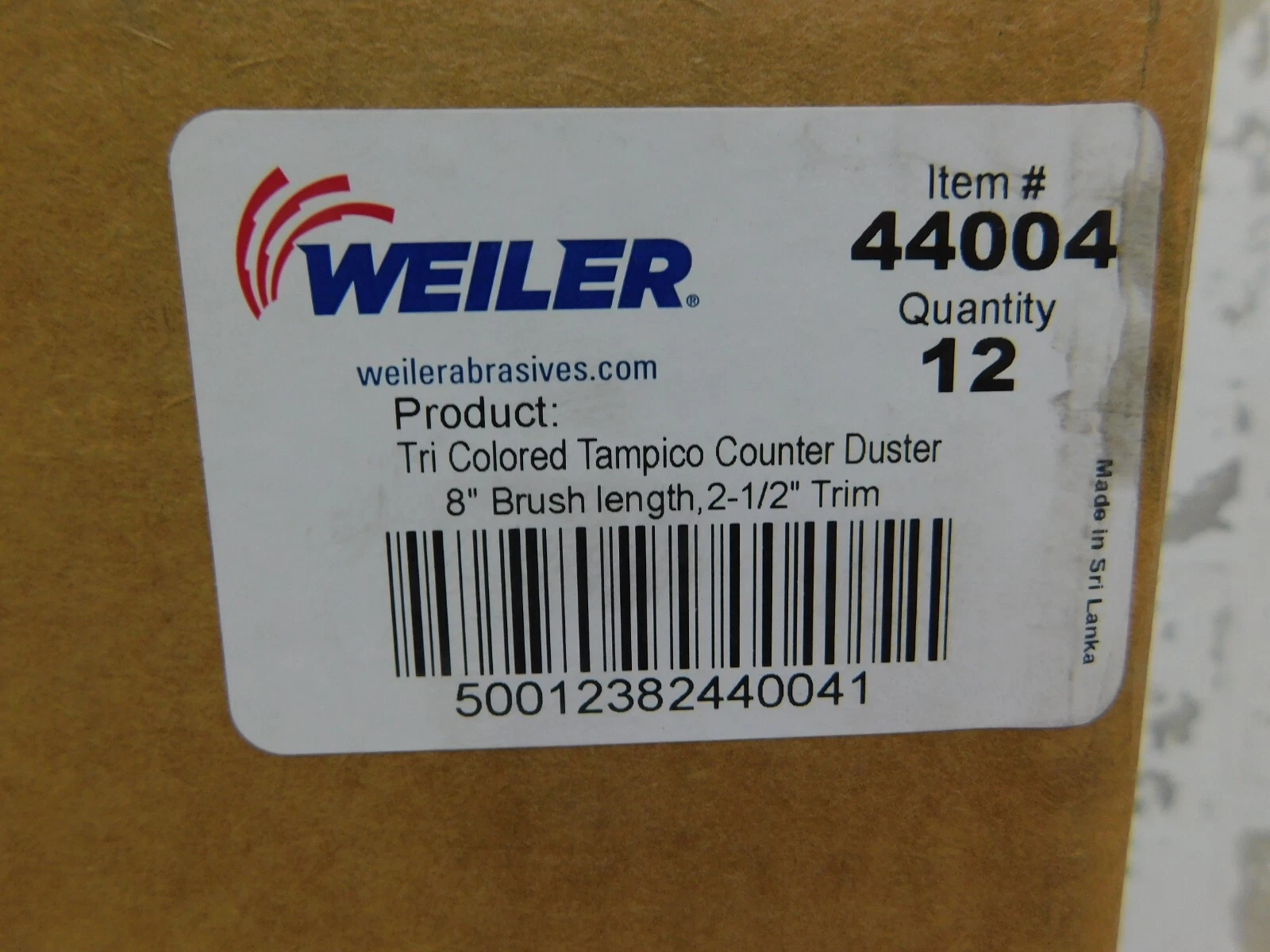 12 NEW Weiler 8" Counter Duster, Grey Tampico Fill, Medium Brushing, 44004, 12pc - Image 4