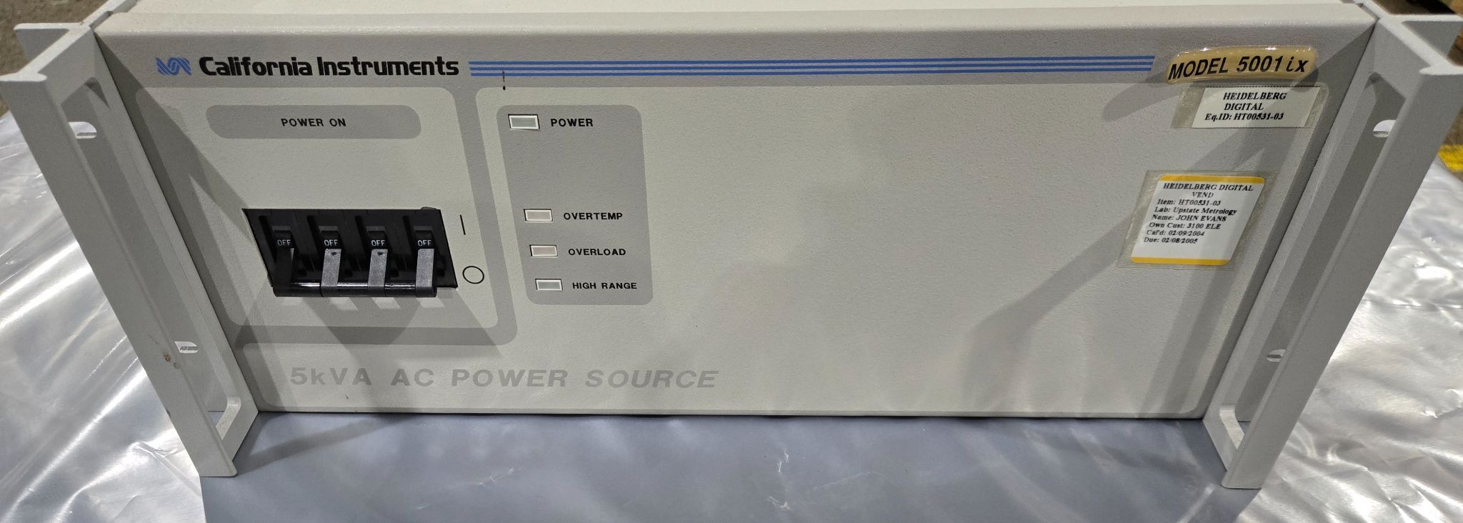 California Instruments #5001iX-NO, Power Source, 5 kVA & 8 kVA, 150/300 V Input, 187-253 V Output - Image 2