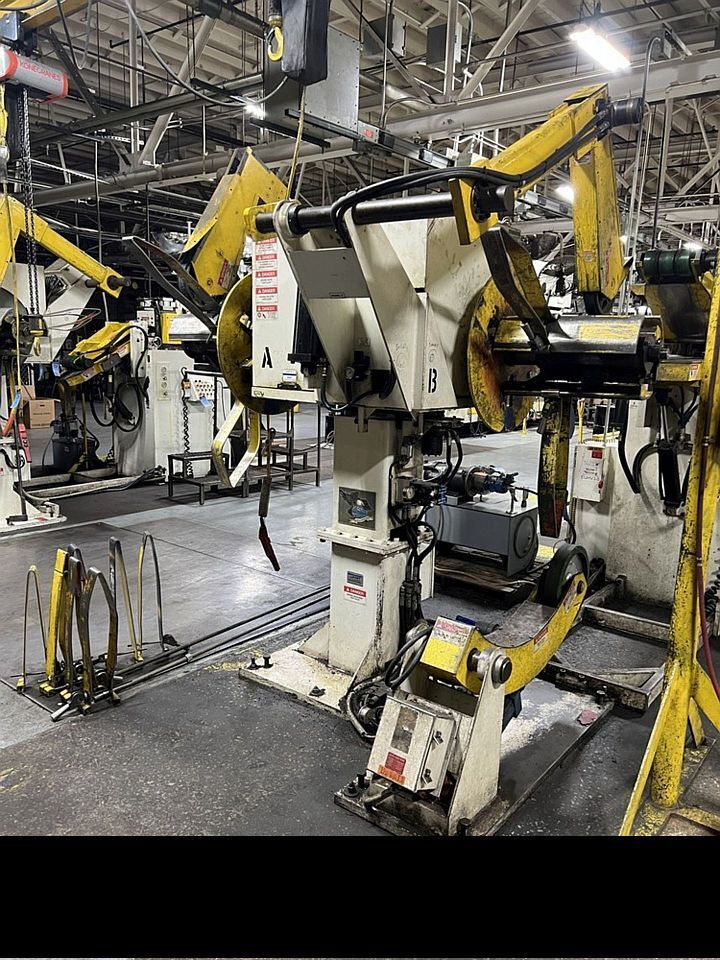 6000 lb. Coe Press Equipment, double end coil reel & straightener comb., 12" width x .250" stock, 3-leaf - Image 5