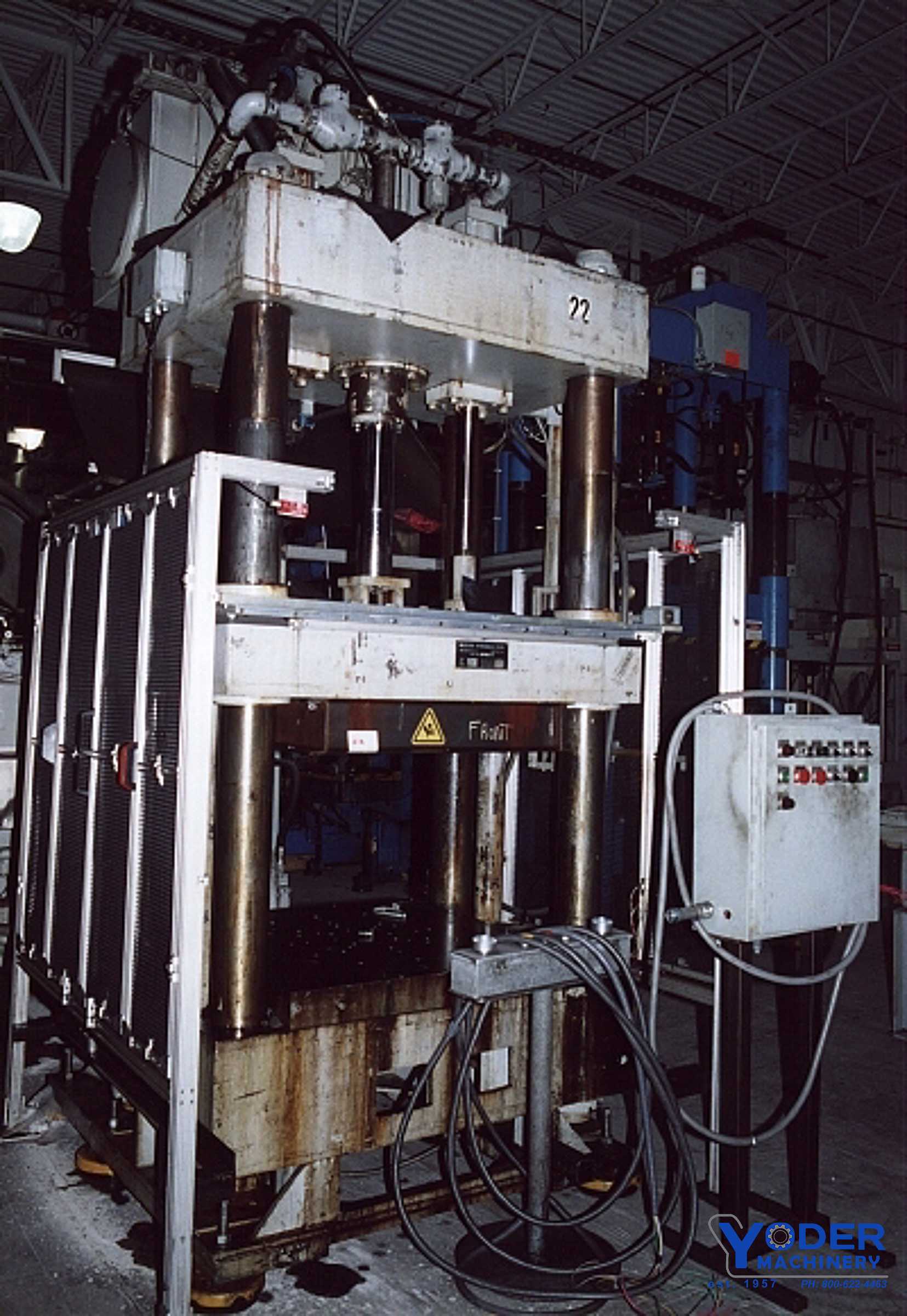 60 Ton, Modern #1R50, down moving hydraulic press, 18" stroke, 40" x 40" bed, #50290 - Image 1