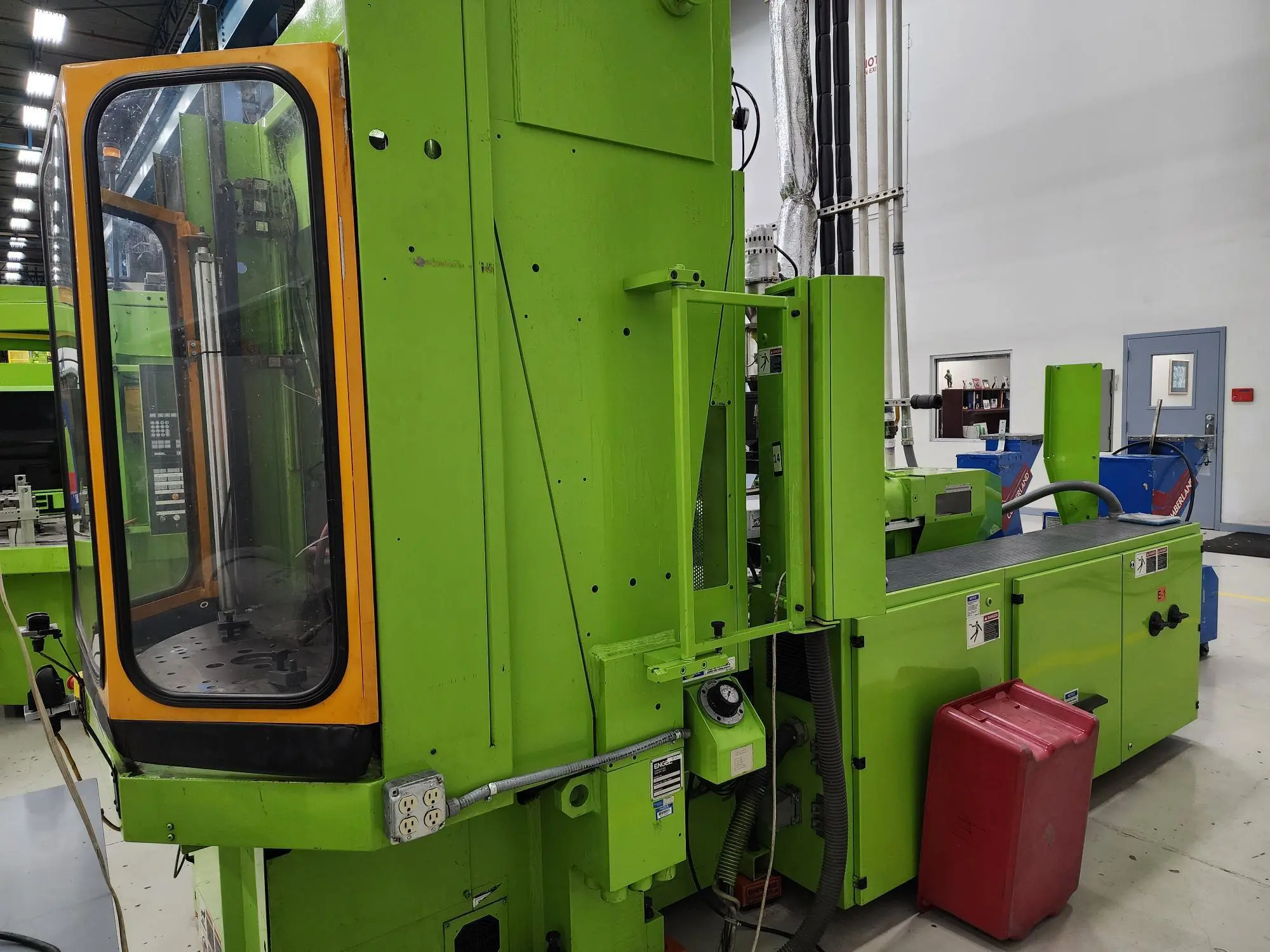 125 Ton, 5 oz., Engel #ES-330H/125VRB, vertical clamp, horizontal injection, rotary table, 2000 - Image 2
