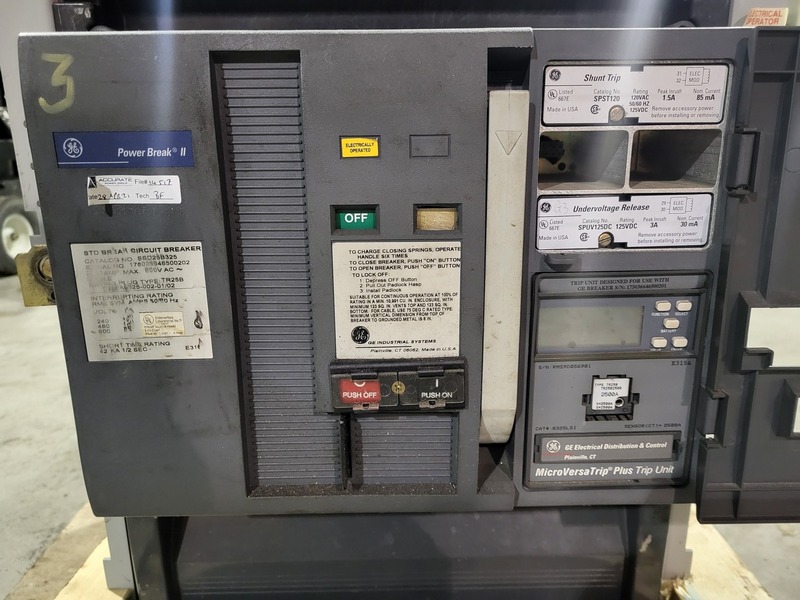 2500 Amps, ABB Power Break, SSD25B325, 3-pole circuit breaker, 600 Volts - Image 2