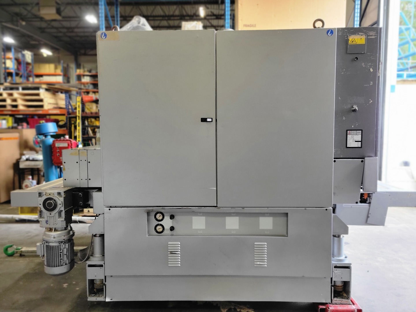 53" Viet #S3-443TM, 3-head belt & drum sander, 3-200mm material thickness, 3-20m/min, 2007 - Image 4