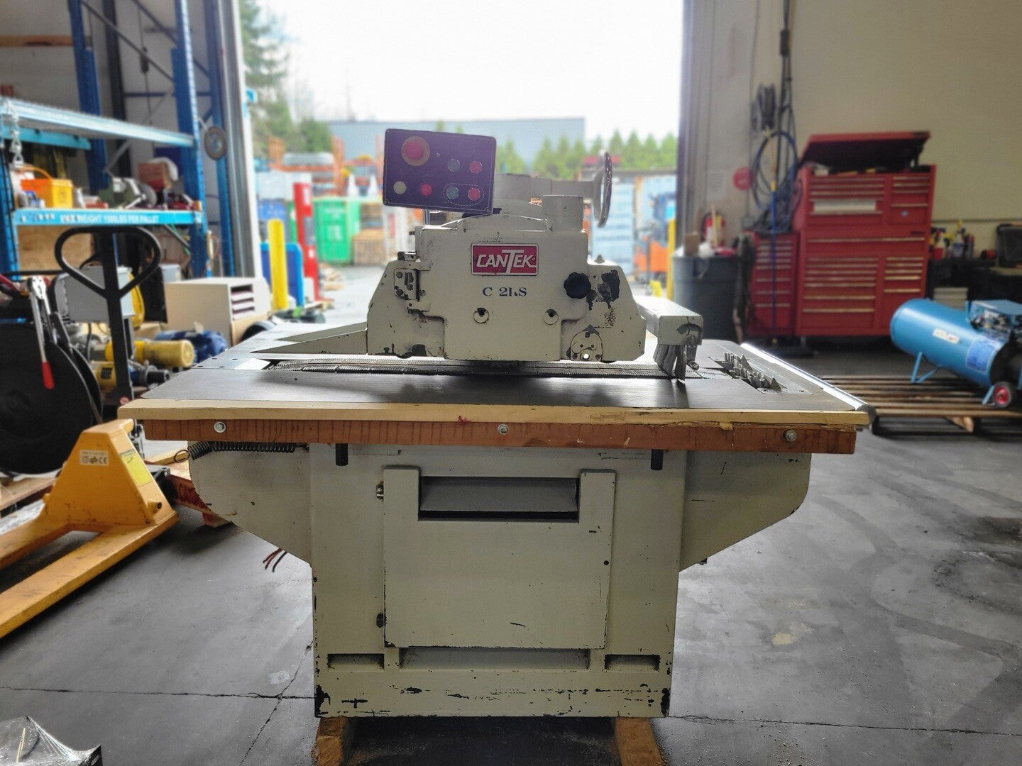 Cantek #C-12RS, straight line rip saw, 15 HP, 39
