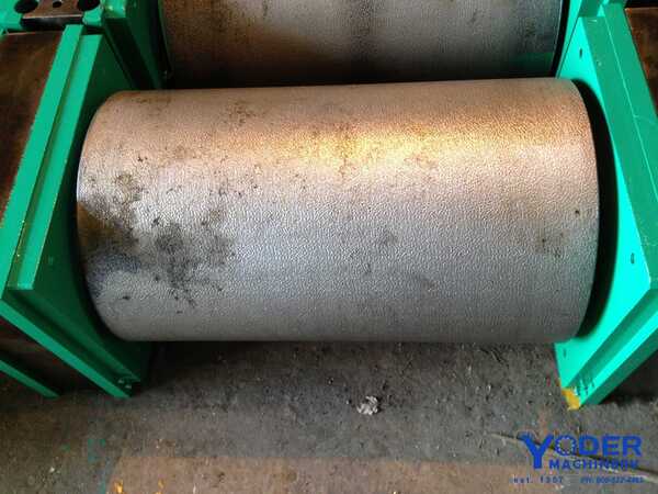 Memco, embossing roll, 18" dia., 30" face, bearing chocks, bearings, drive gears, #51151 - Image 3