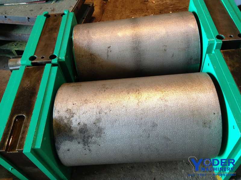 Memco, embossing roll, 18" dia., 30" face, bearing chocks, bearings, drive gears, #51151 - Image 4