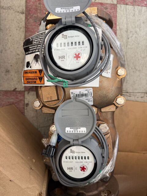 RecordAll Badger Compound Series #3-LL-NS-NFS-61-G-MTR, potable water meter, 3", HRE, ITRON, Gallon (3 - Image 2