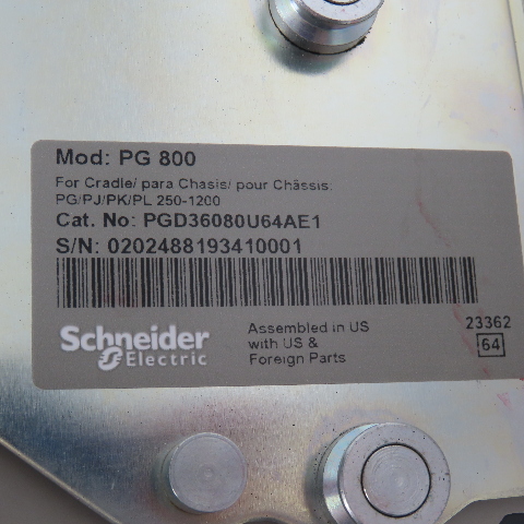 800 Amps, Schneider, PGD36080U64AE1 PG800, 600 Volts, 3-pole Micrologic circuit breaker, NIB - Image 2