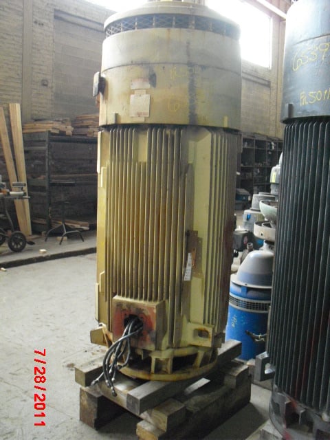 350 HP 1200 RPM General Electric, Frame L5011VP24, TEFC BB, 460 Volts (2 available) - Image 1