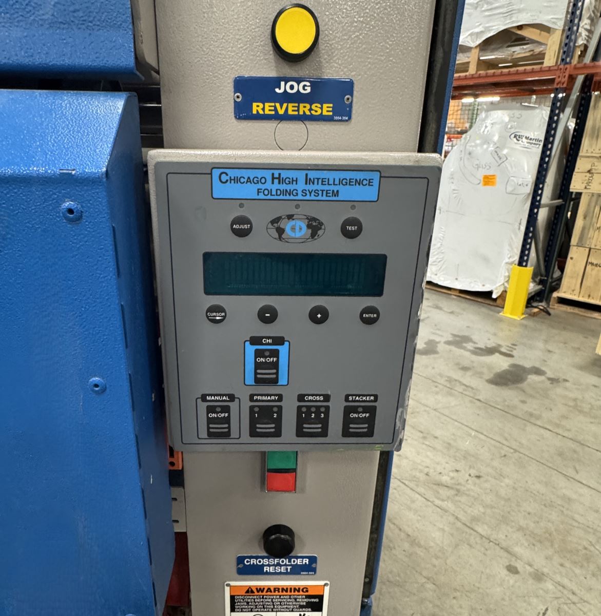 1-Lane Chicago #S-17-2000, Folder Crossfolder w/Stacker & Incline Conveyor, L.H. Crossfold Discharge, 2.8 HP - Image 2