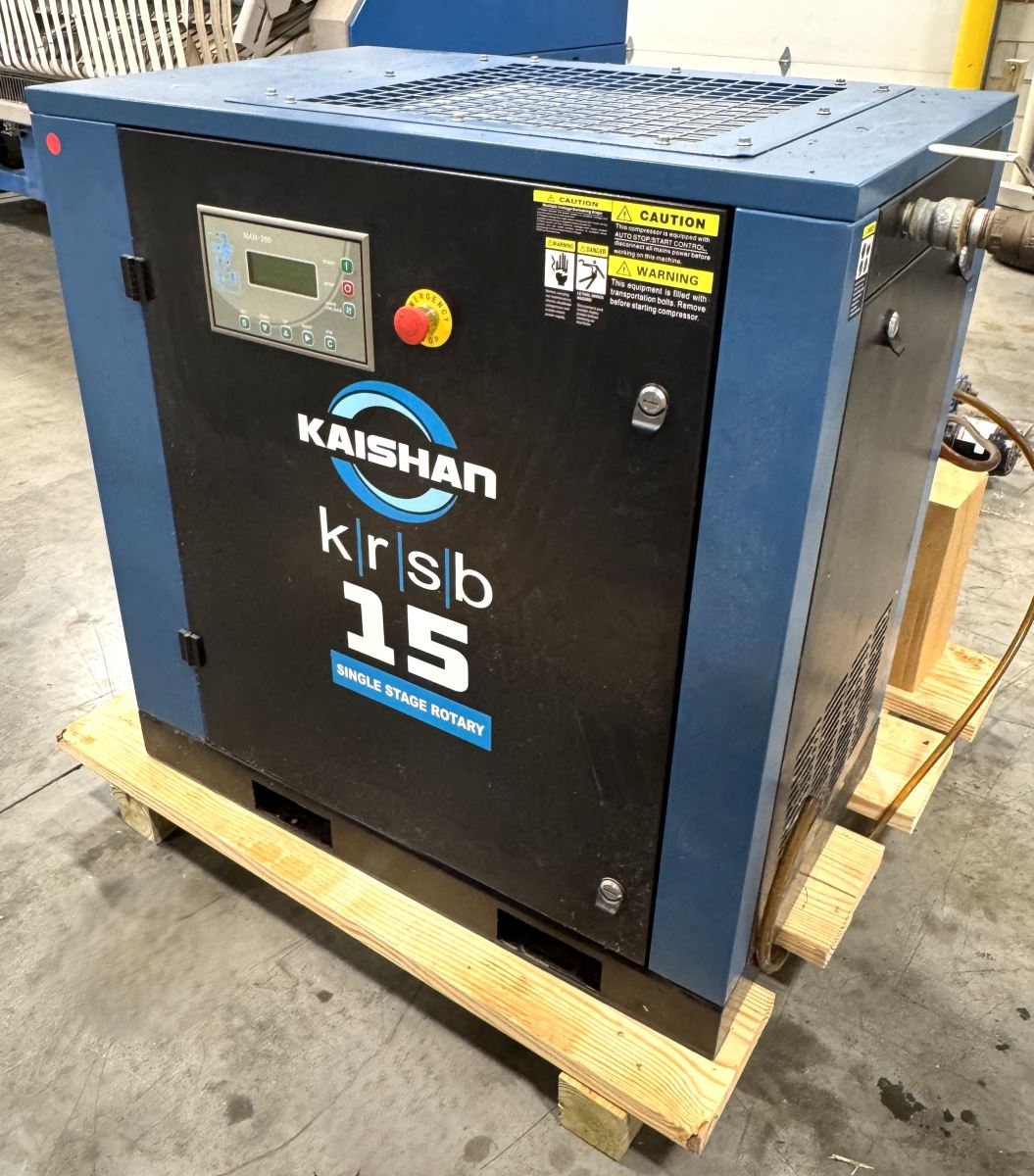 Kaishan, Single-Stage Rotary Air Compressor, Full System, Belt Driven, 240 V, 2021 - Image 2